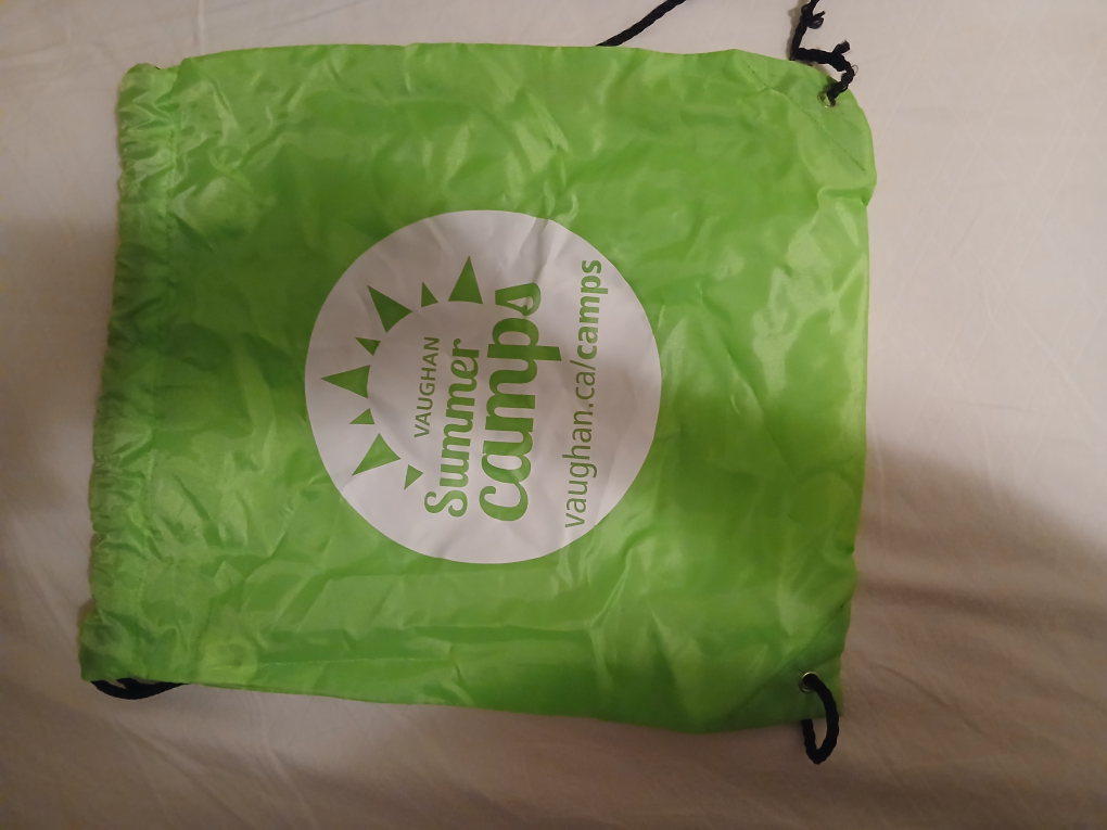 Vaughan Summer Camps drawstring bag