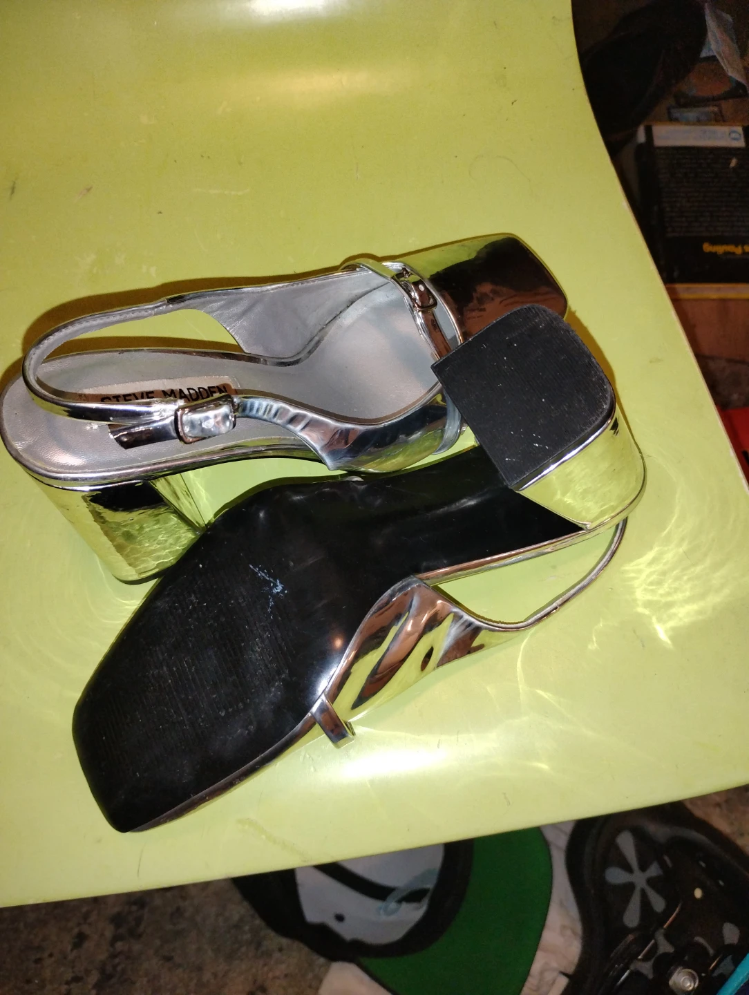 Steve Madden Silver Slingback Heels - photo 2