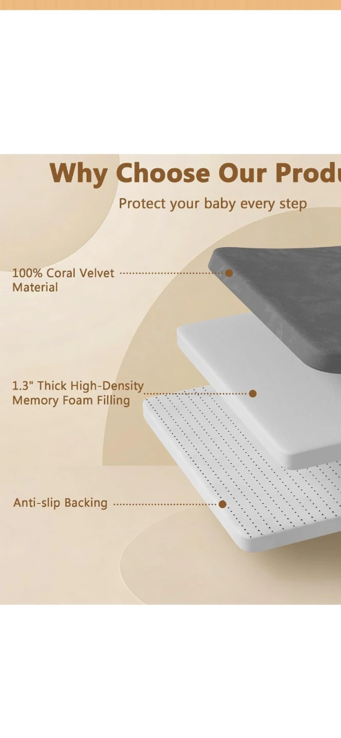 Baby Play Mat, 59" x 79", Grey - photo 5