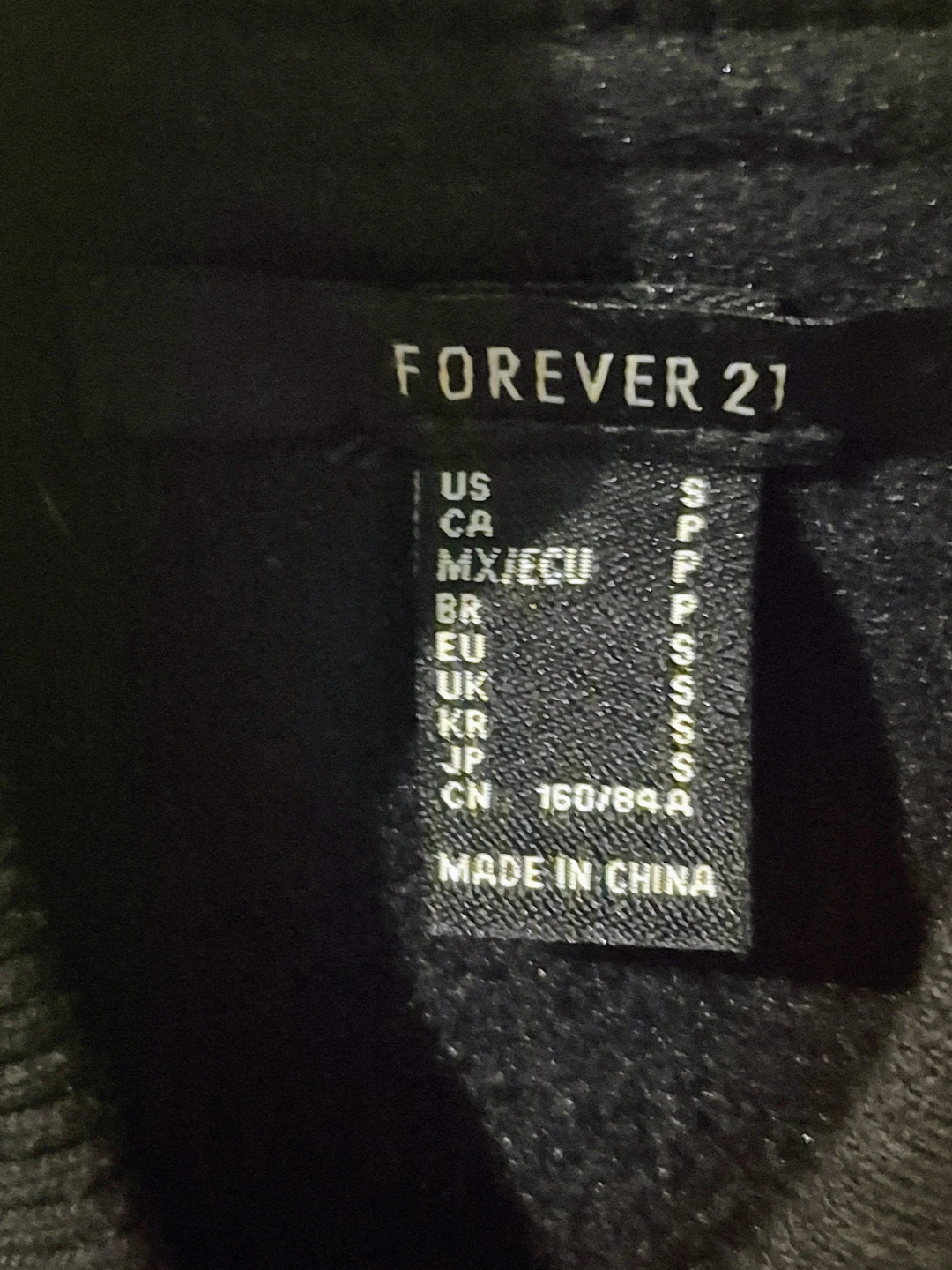LN)NYC Size S/P Black Women's Varsity Jacket By Forrever 21 - photo 2