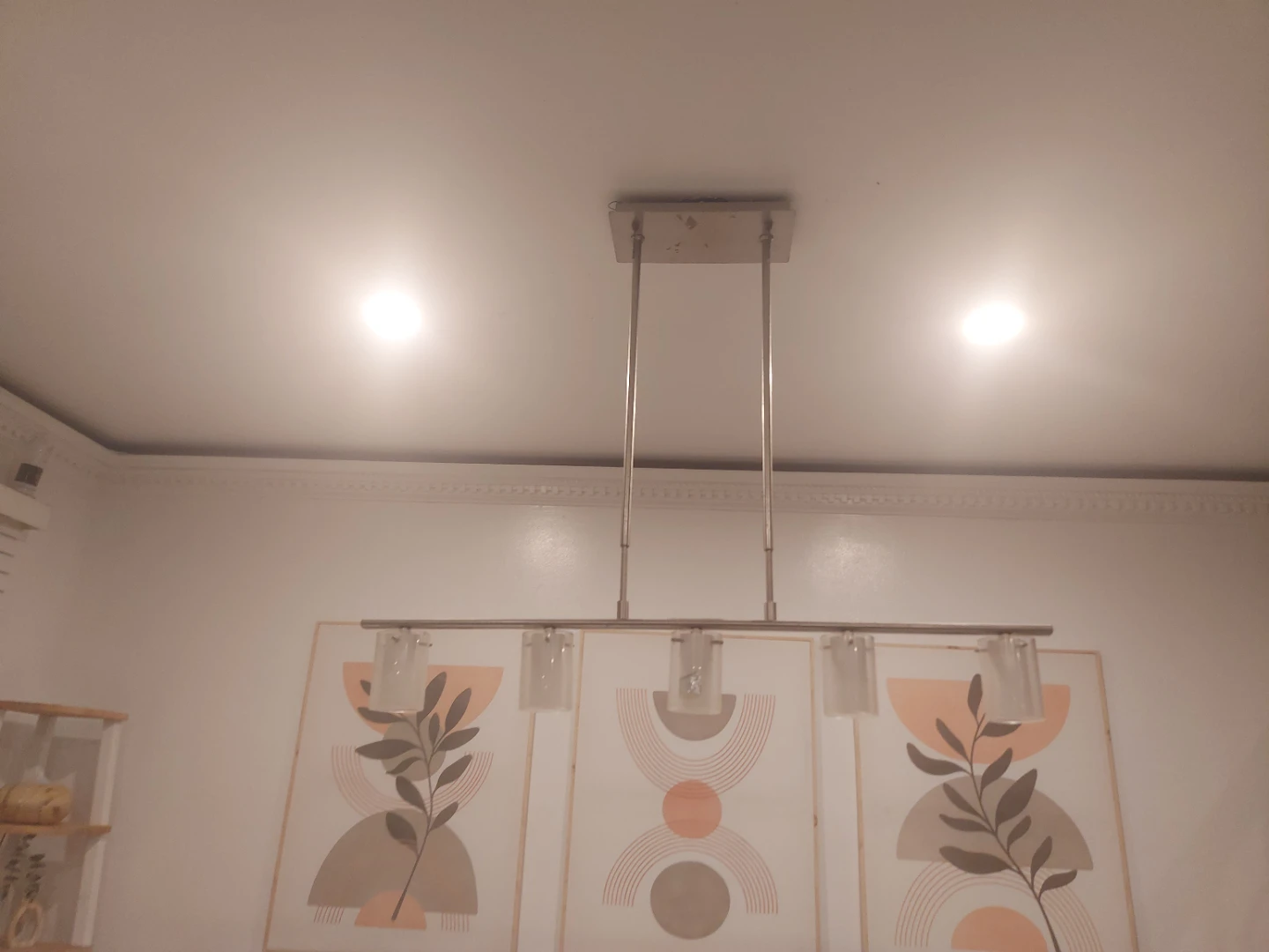 5-Light Brushed Nickel Linear Chandelier - photo 2
