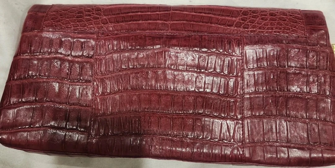 Nancy Gonzalez Maroon Crocodile Clutch - photo 2