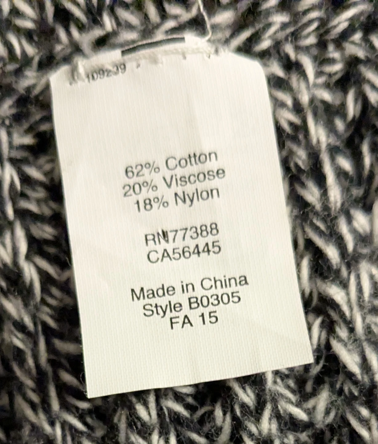 Black White Marled Chunky Knit Neck Scarf 30 - photo 3