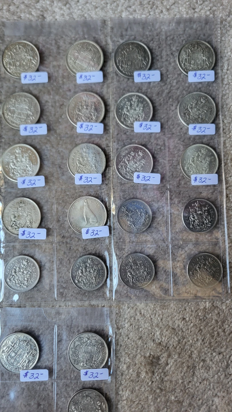 Collection of Vintage Canadian 50 Cent Coins - photo 2