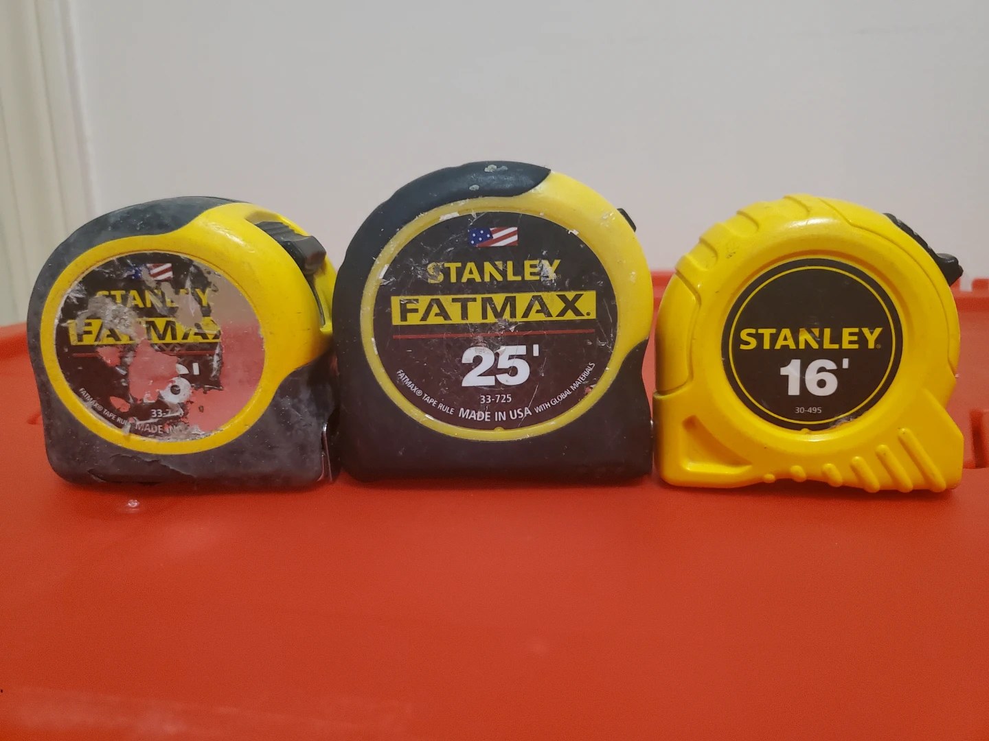 Set of 3 Stanley Tape Measures