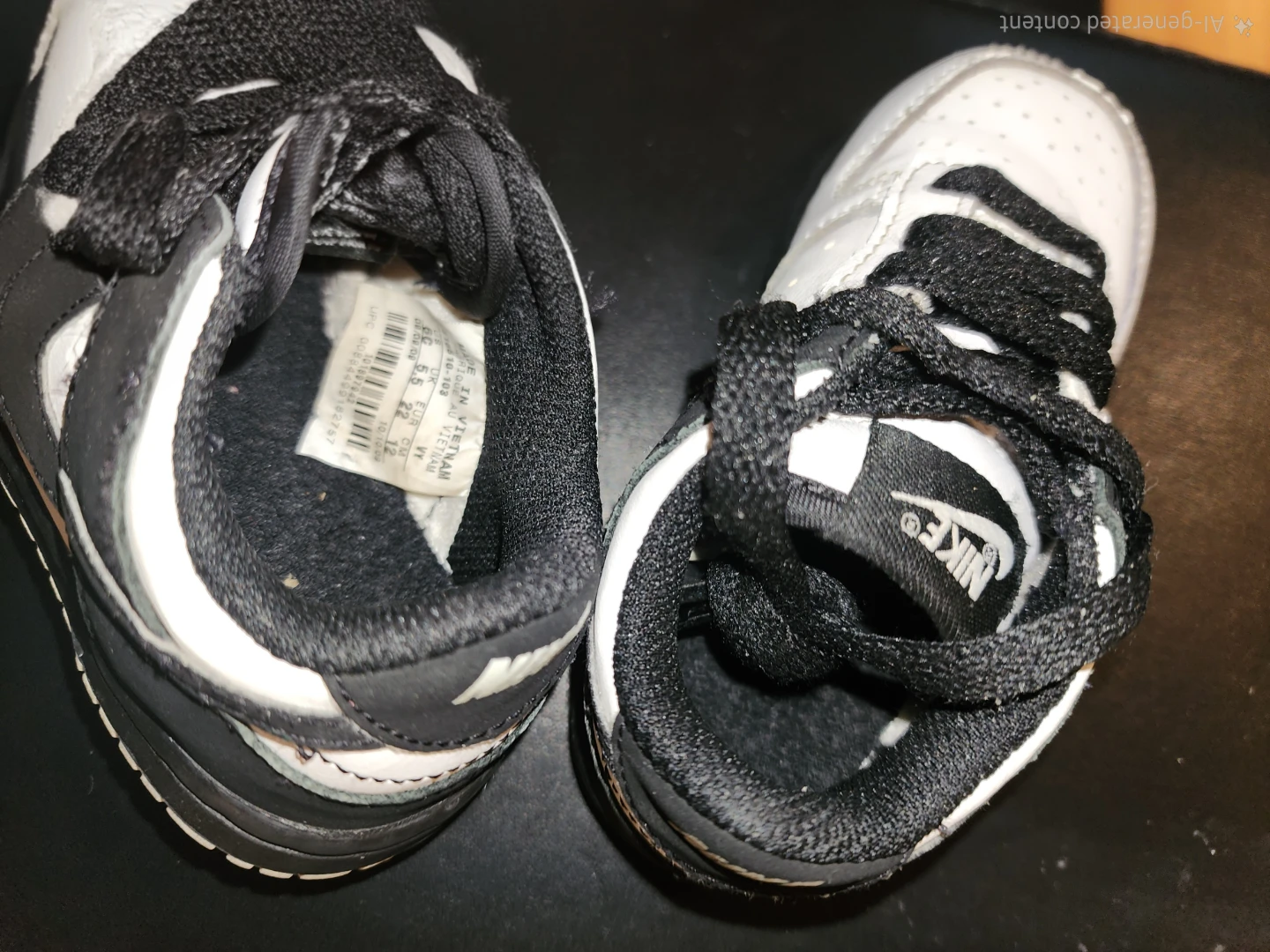 Nike Dunk Low Black and White Toddler Shoes