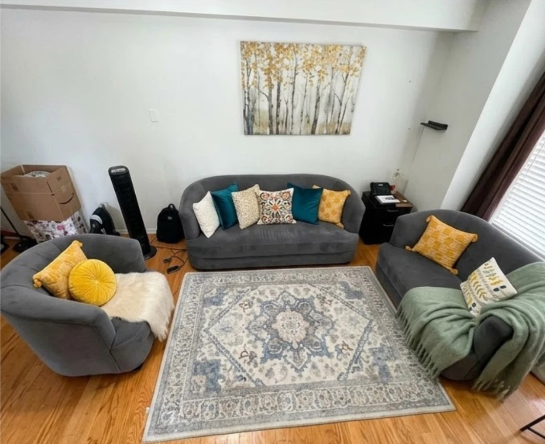 Sofa set (3 seater+ love seat + single seat chair) - photo 4