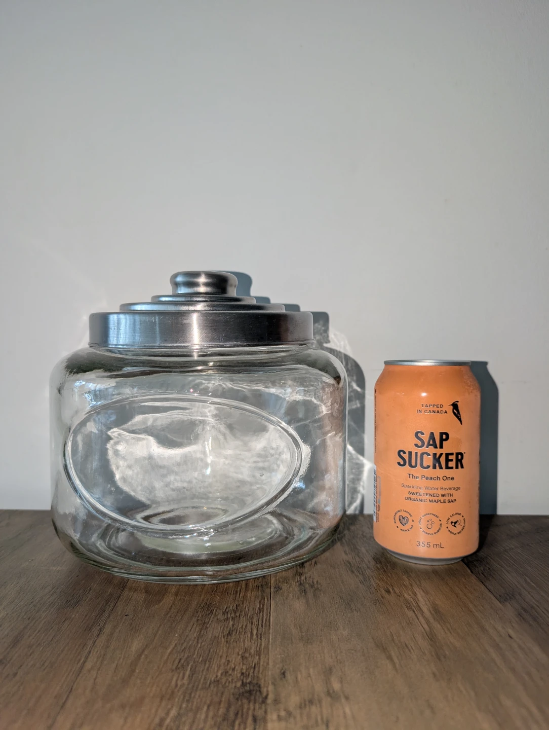 Two Glass Storage Jars with Metal Lids - photo 3
