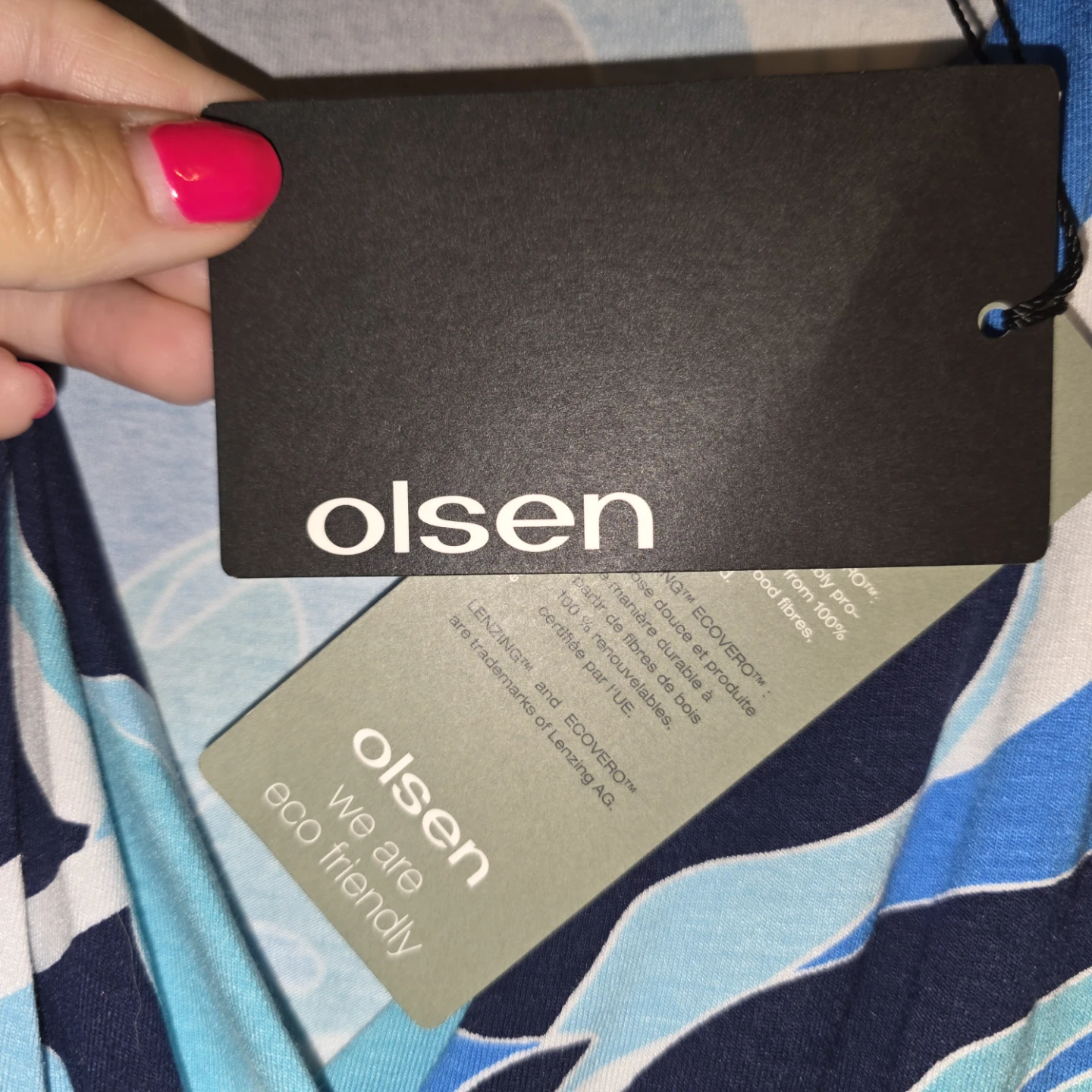 Olsen Eco Friendly Floral Wrap Dress - Size 34 - photo 2