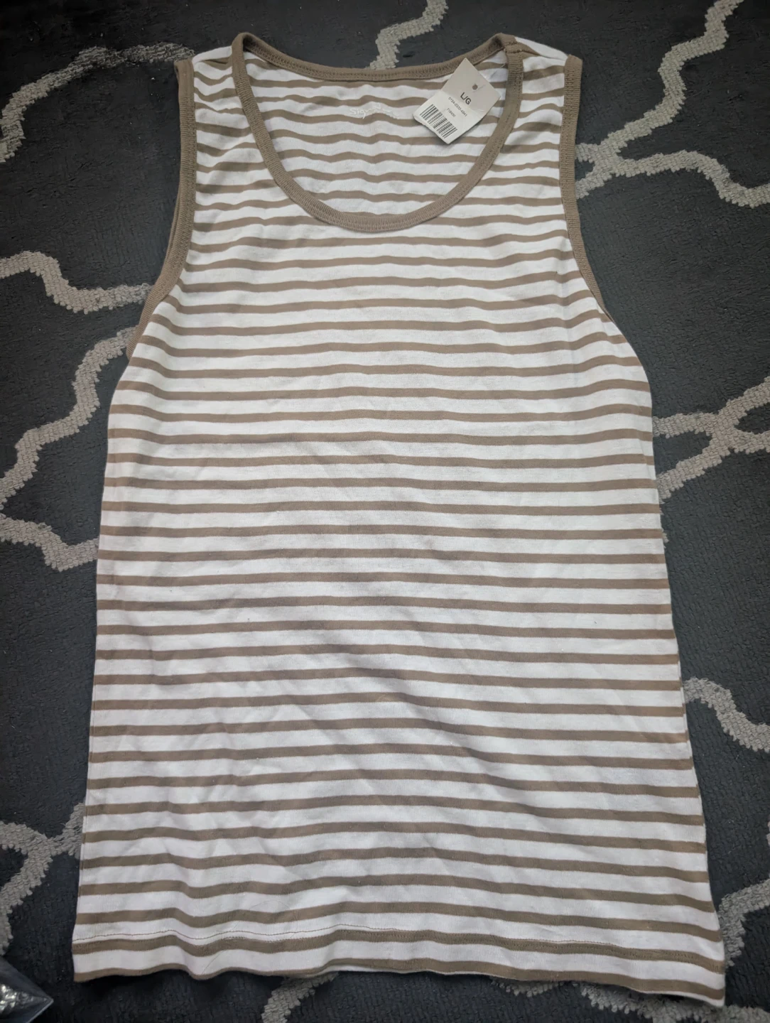 Brand new size Large Signature Striped Tank Top