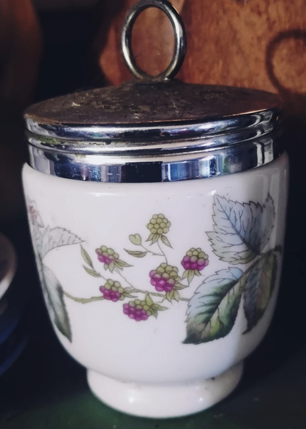 Vintage Porcelain Jam Pot with Lid