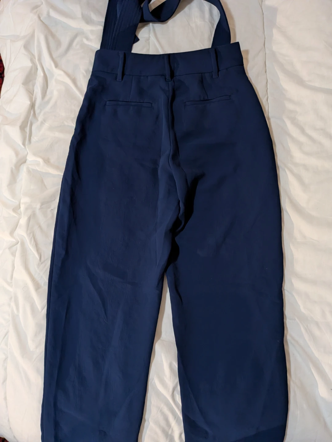Aritzia Navy Blue High-Waisted Trousers - photo 2
