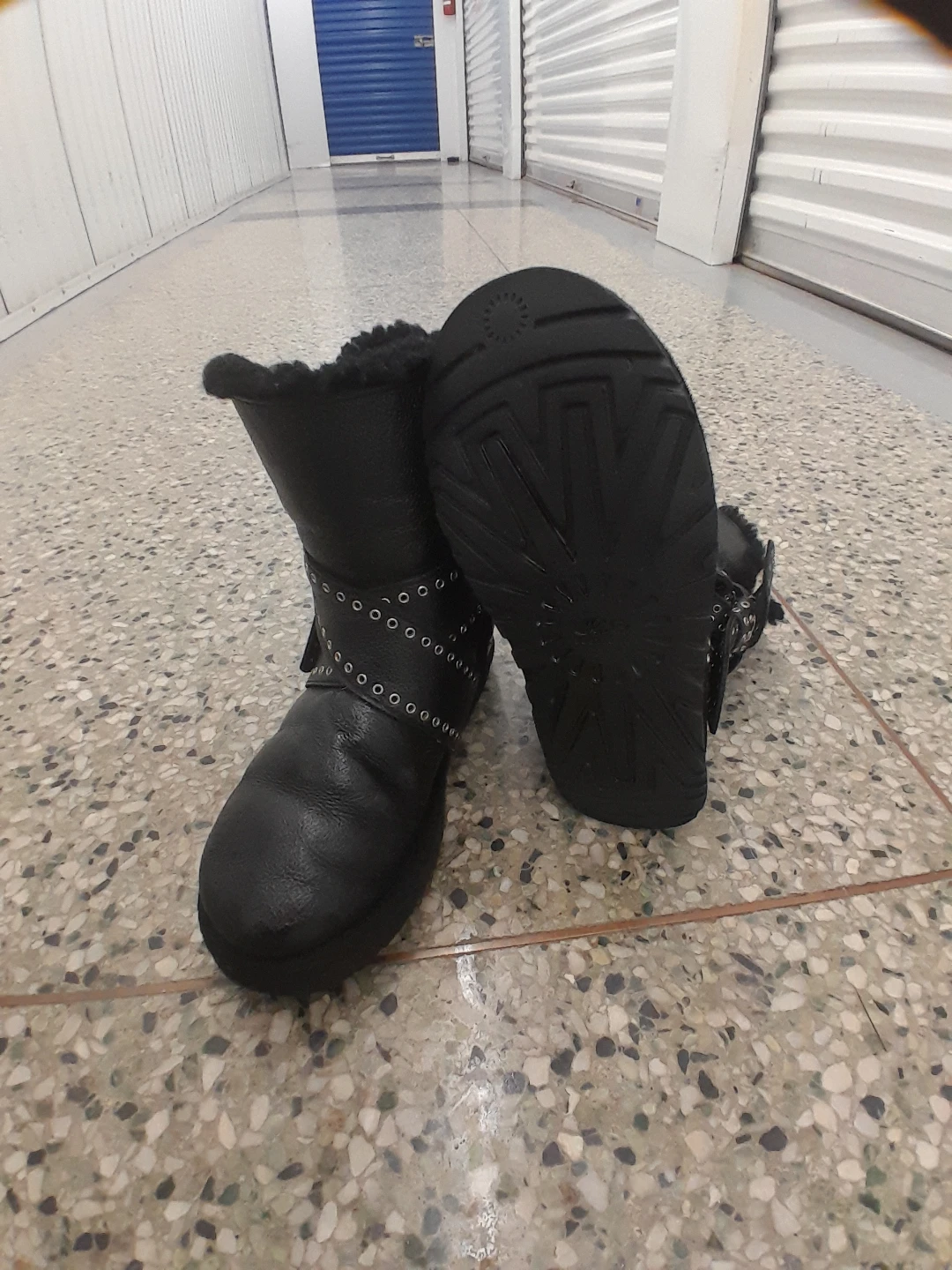 Black UGG Boots with Grommet Straps Women's Size 6 - photo 2