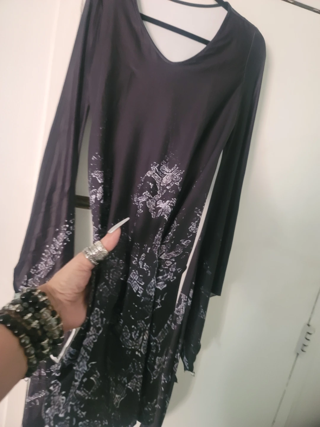 Blk Dress with Bat Sleeves L - photo 2