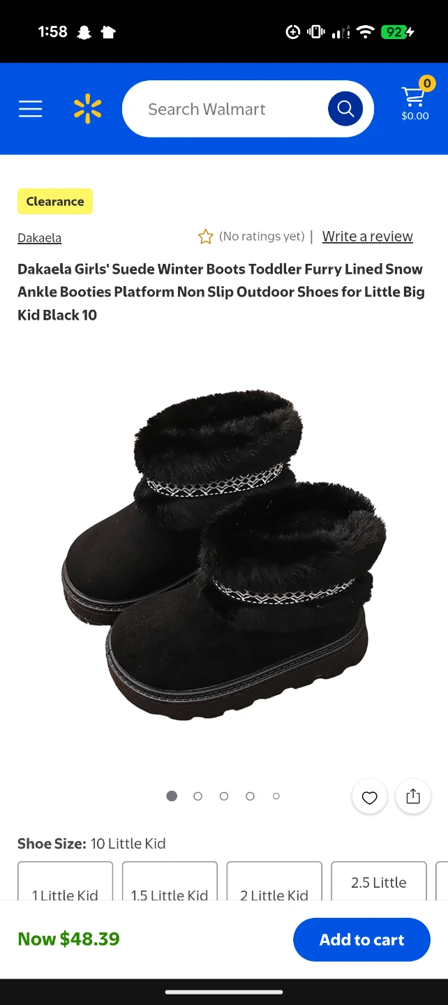 Black Furry Ankle Boots Size 13 - photo 4