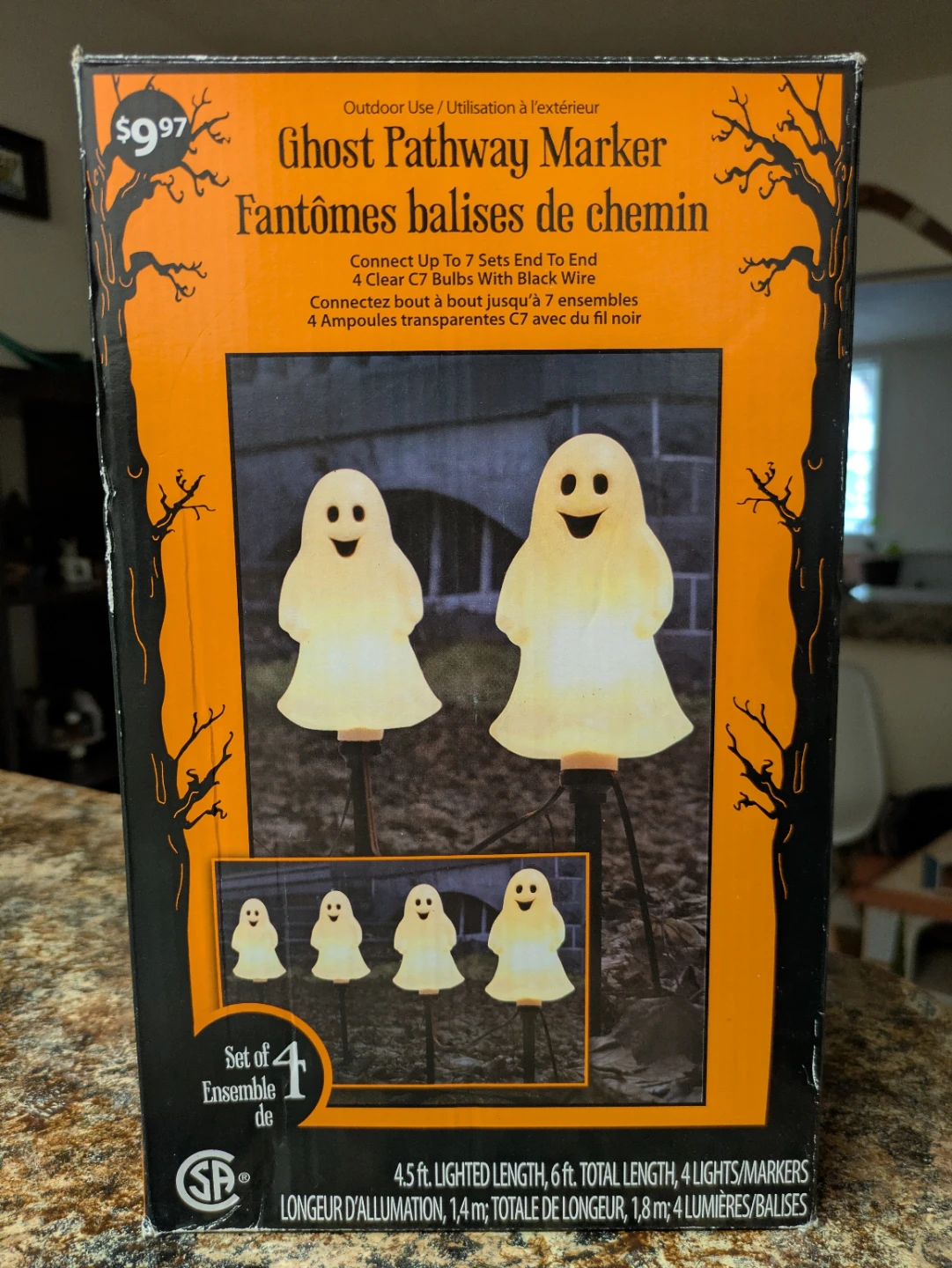 Halloween Ghost Pathway Marker Light Set