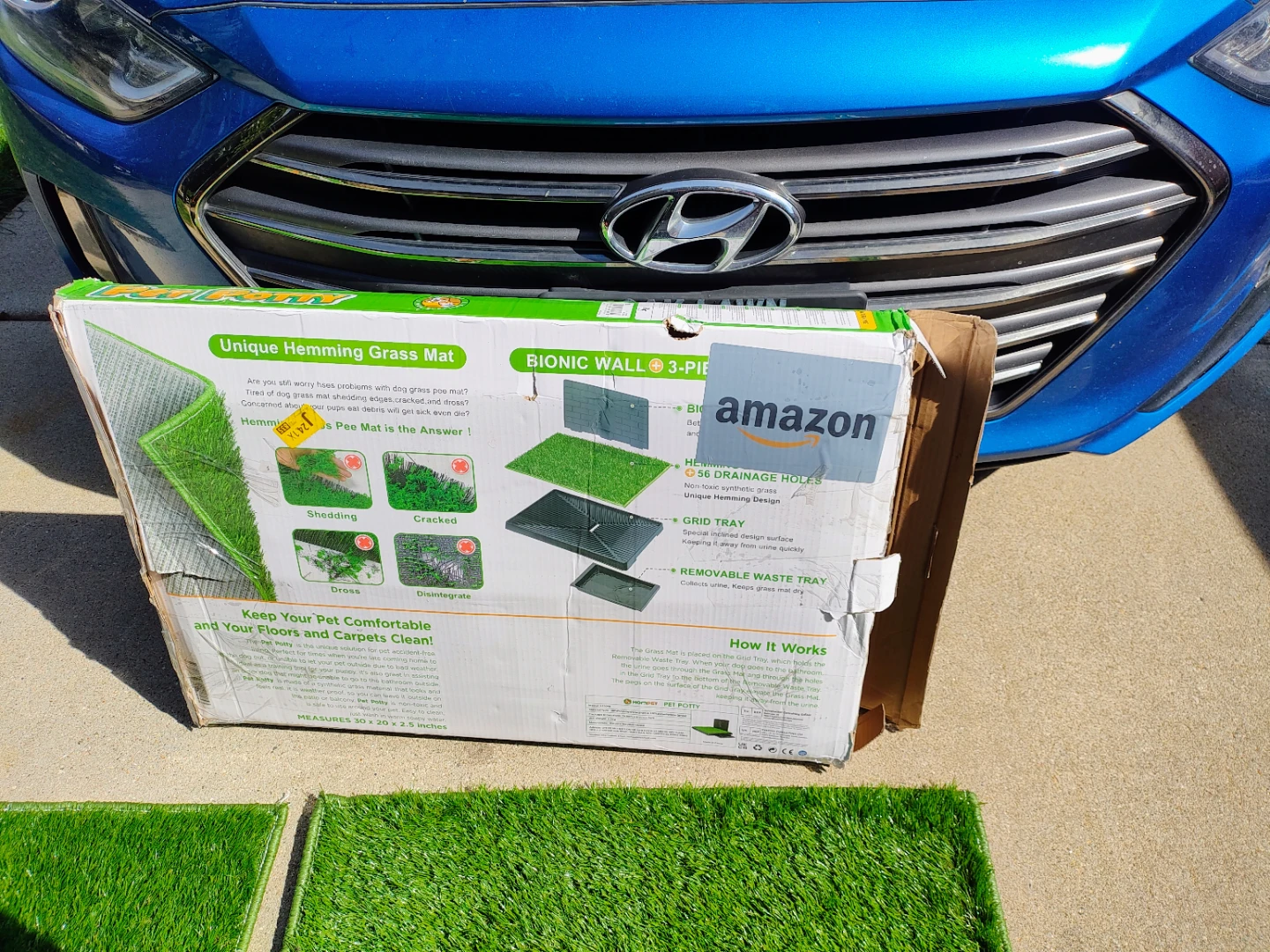 Hompet Dog Grass Pad with Tray and Pee Wall Large - photo 5