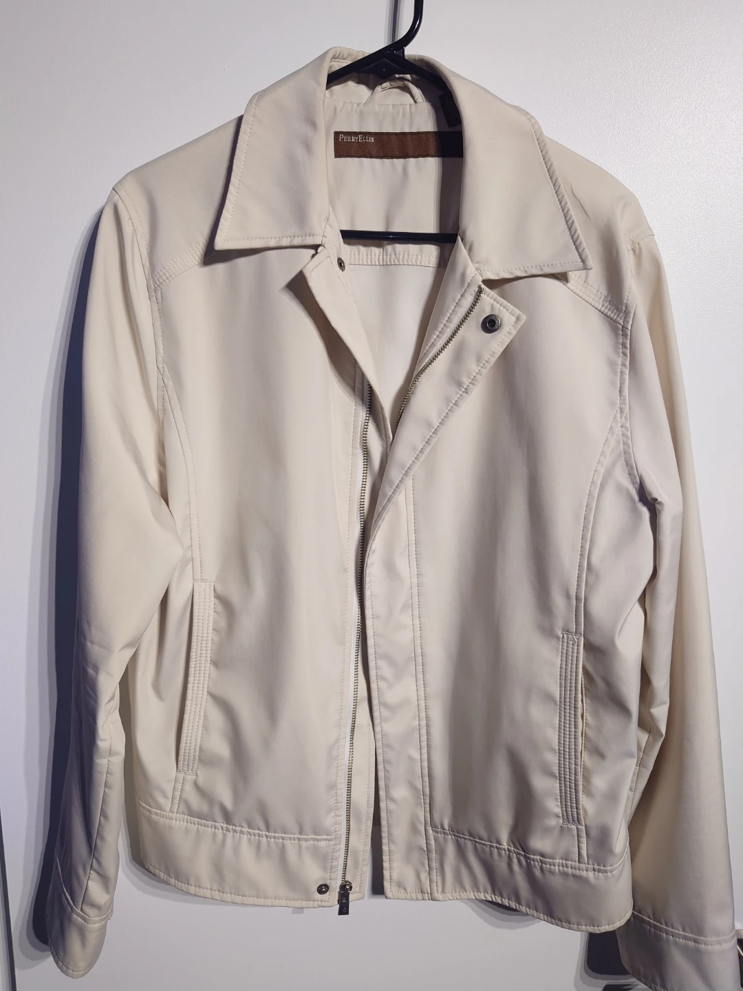 Perry Ellis Cream Jacket - Size Small