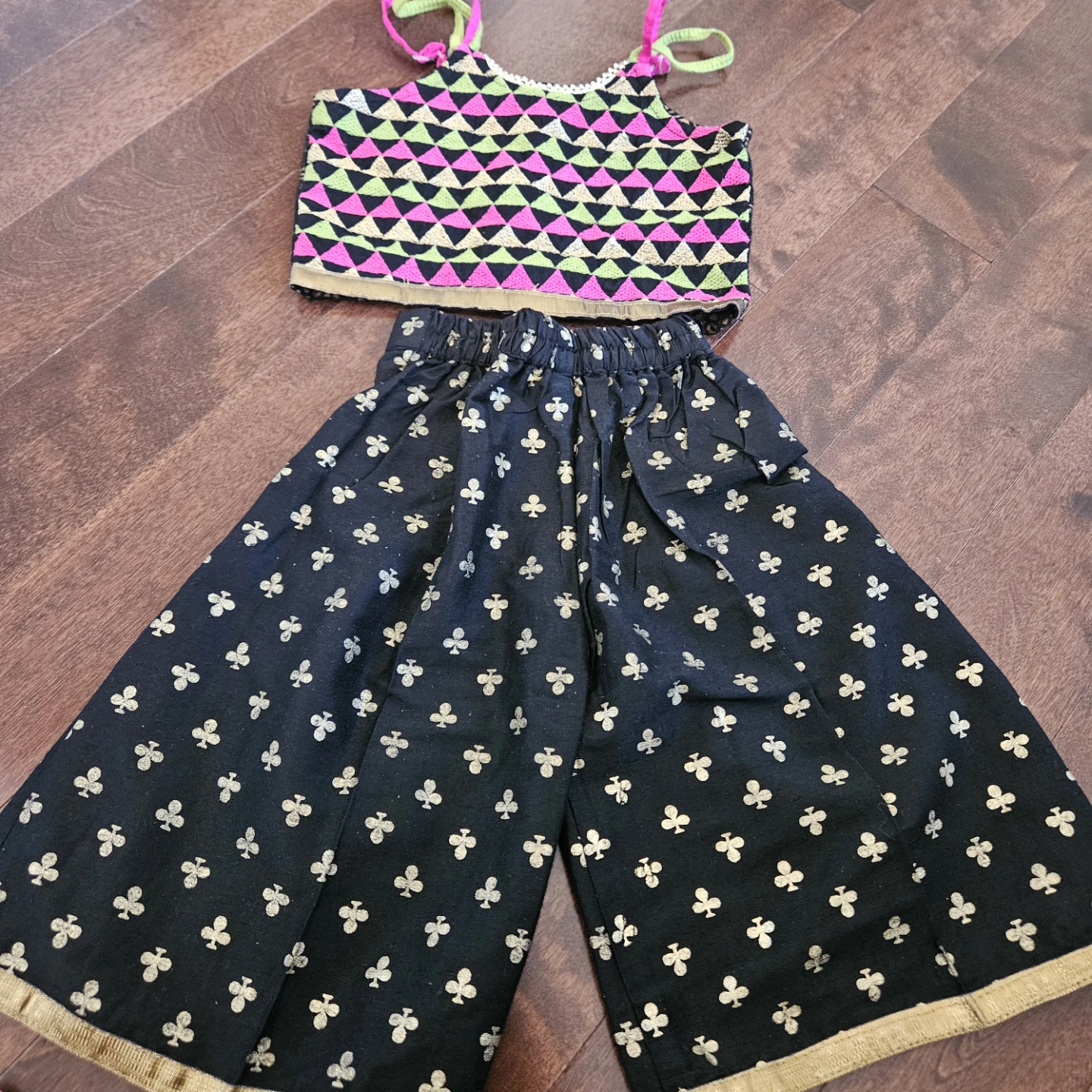 Girls ethnic crop top and palazzo set size 6-12month - photo 3