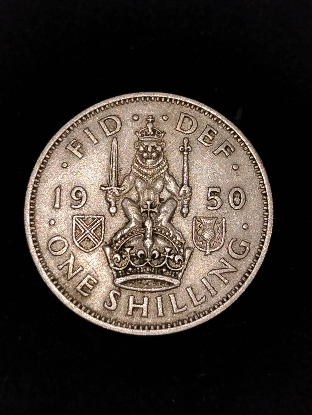 1950 Great Britain One Shilling Coin - photo 2