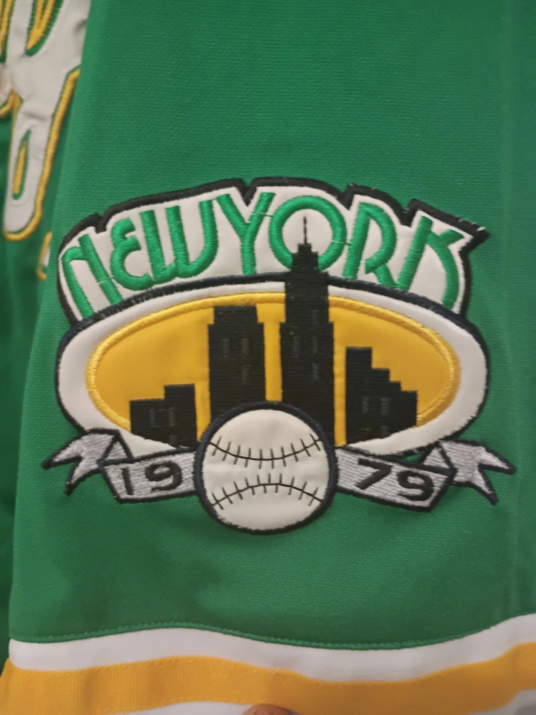 vintage 1979 Raw Blue Big City Baseball Jersey Green - photo 2