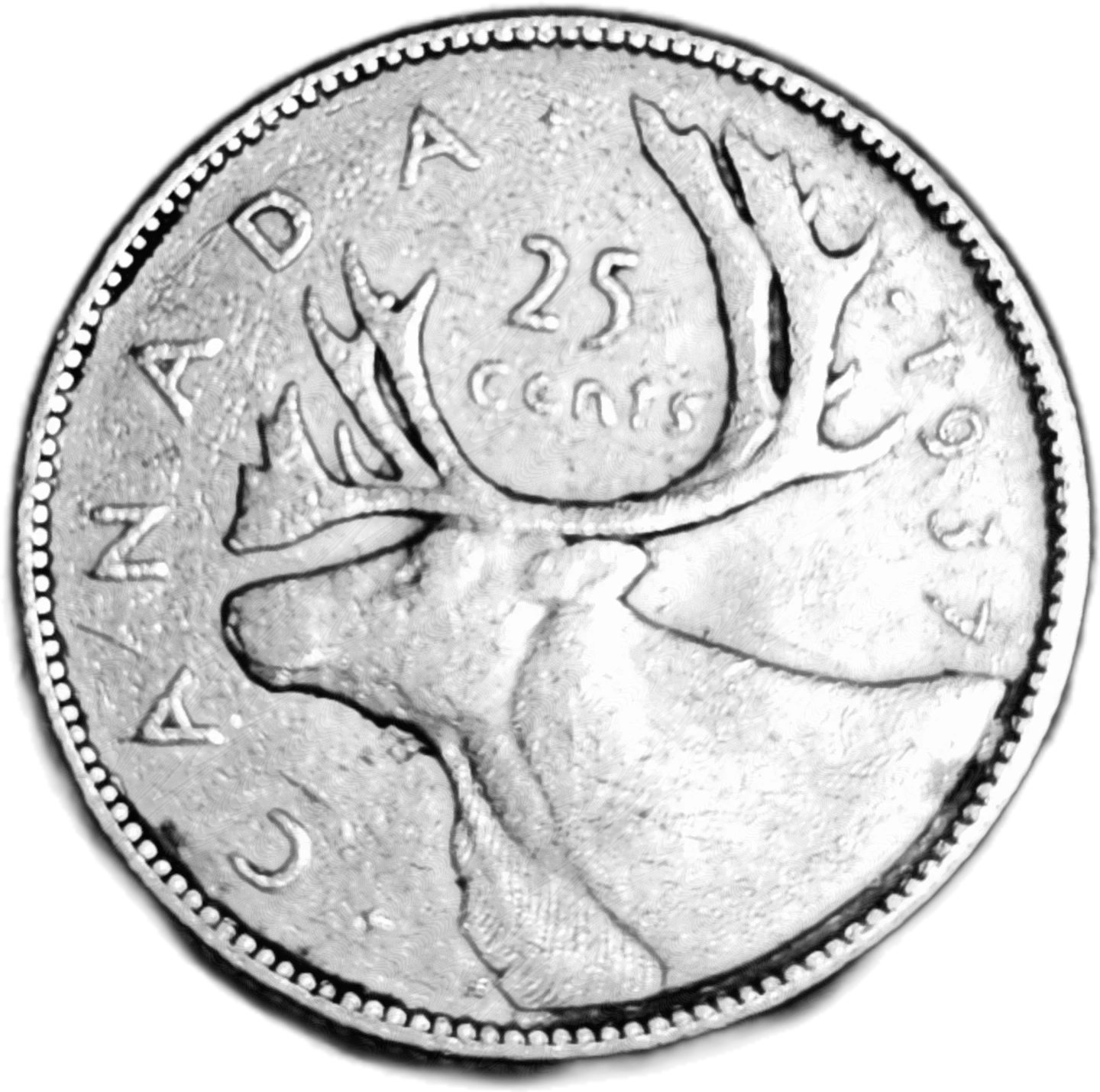 Silver Canadian King George VI quarter. - photo 2