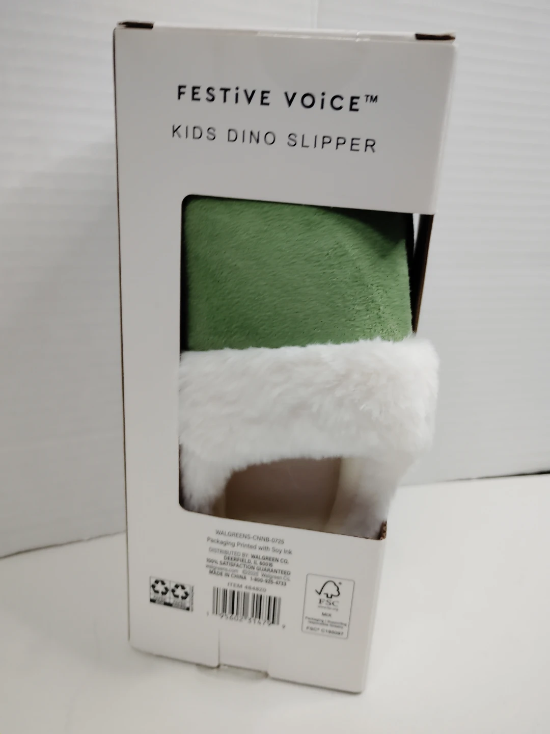 Festive Voice Kids Dino Slippers Size 11-12 - photo 4
