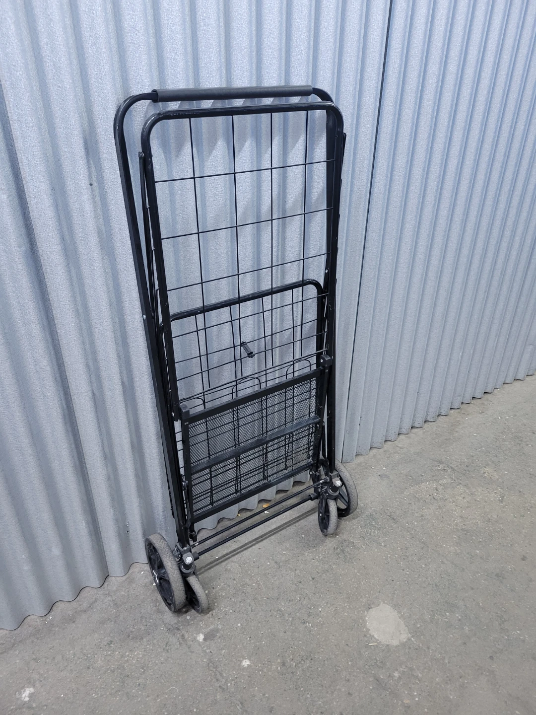 Collapsible Metal Utility Shopping Cart with extra basket - photo 4