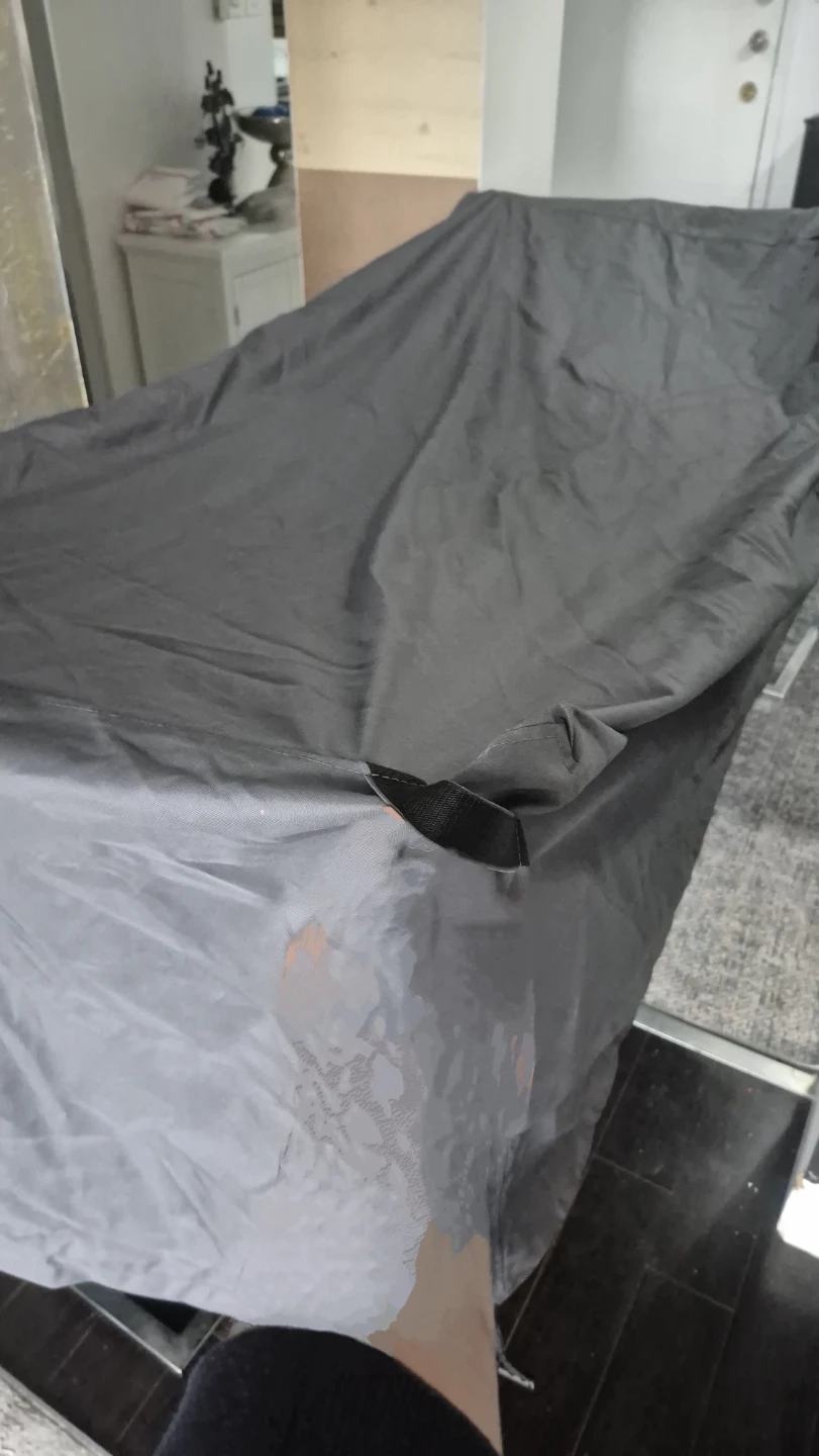 Grey storage  outside caver