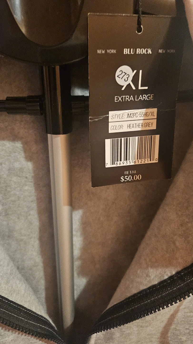 Blu Rock Zip-Up Hoodie Heather Grey XL - photo 5