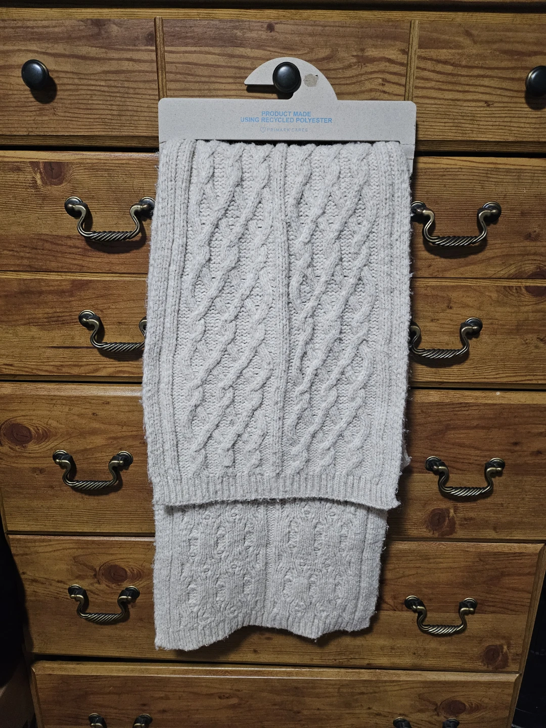 Cream earthy undertones - Cable-Knit Winter Scarf