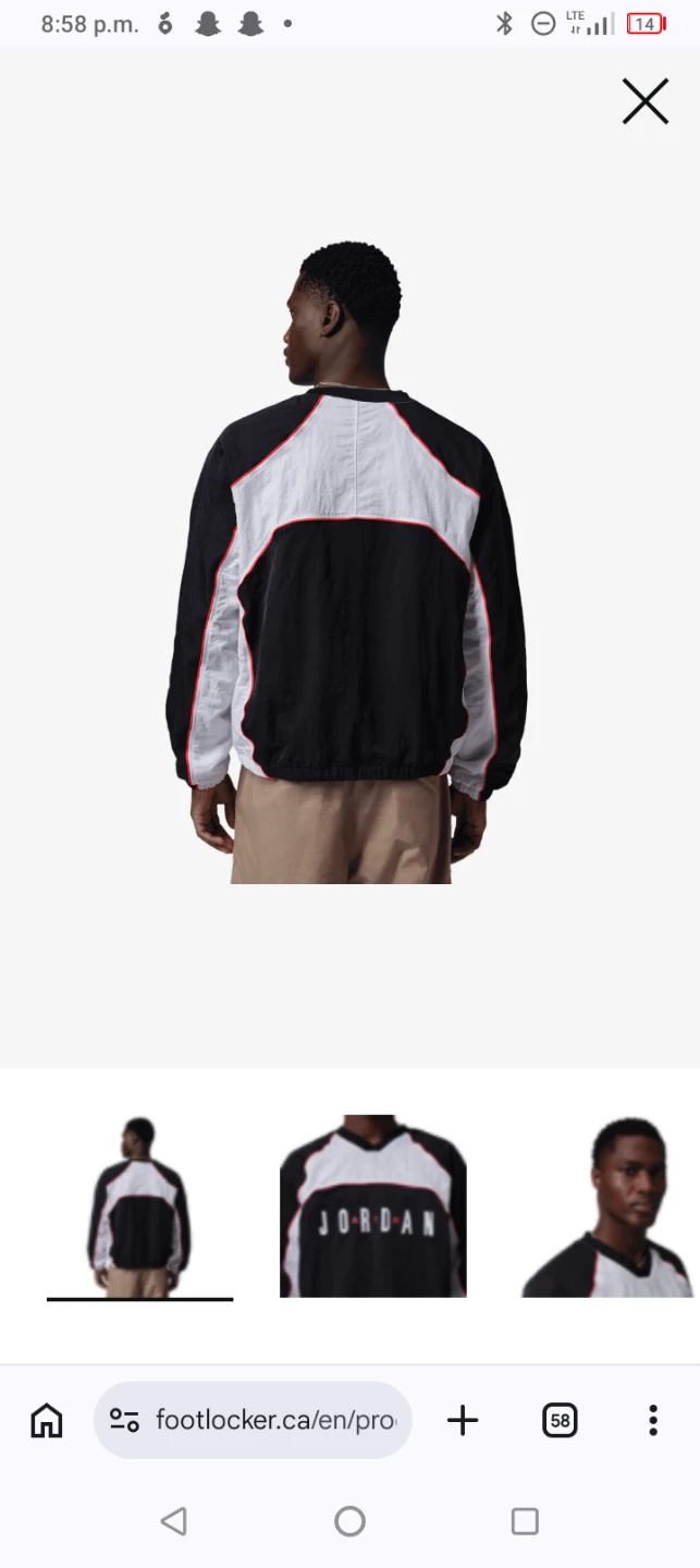 Brand new with tags Jordan V-Neck Windbreaker Jacket - photo 4