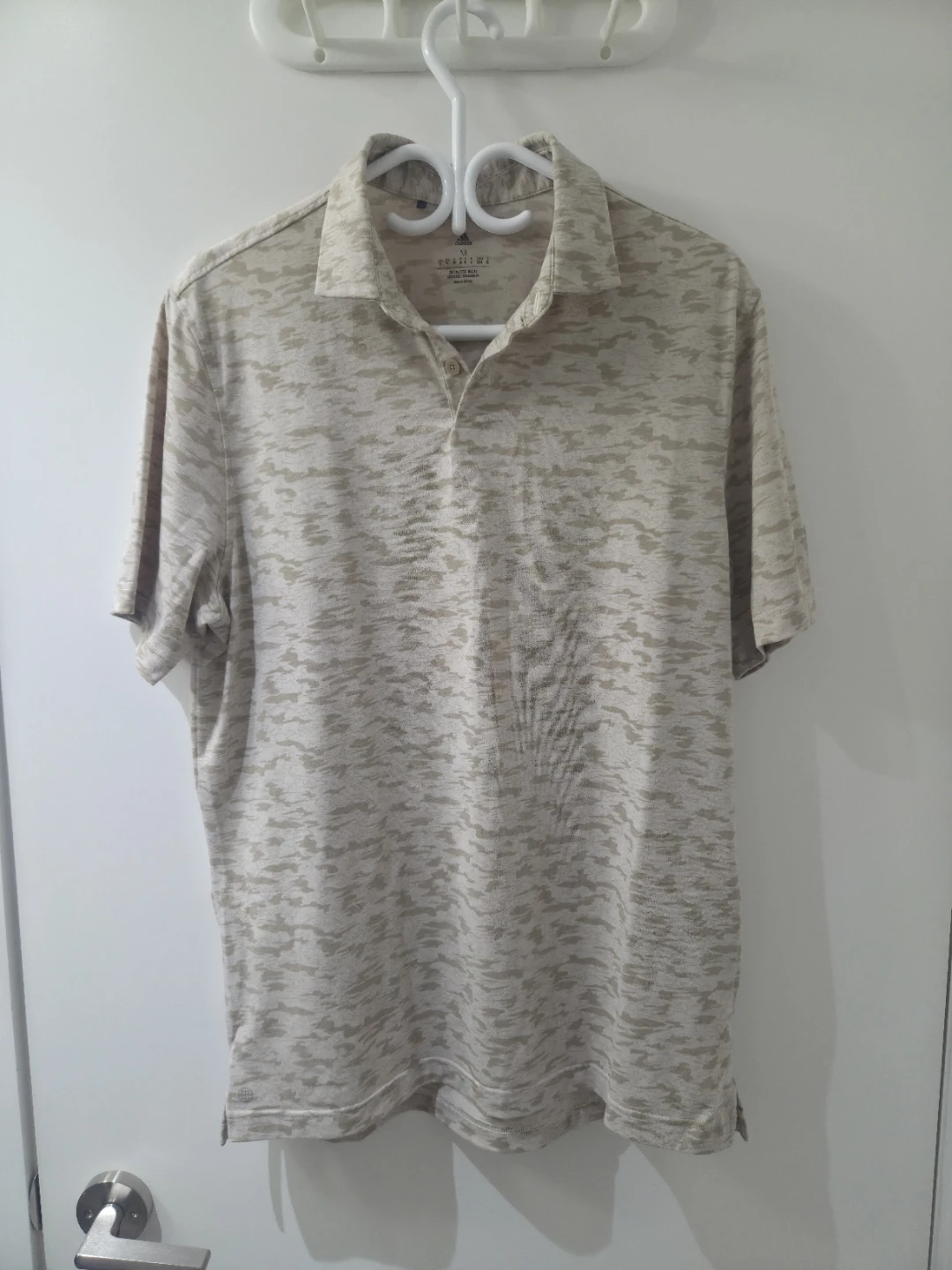 Adidas Camo Stretchy Polo Shirt (Size M)