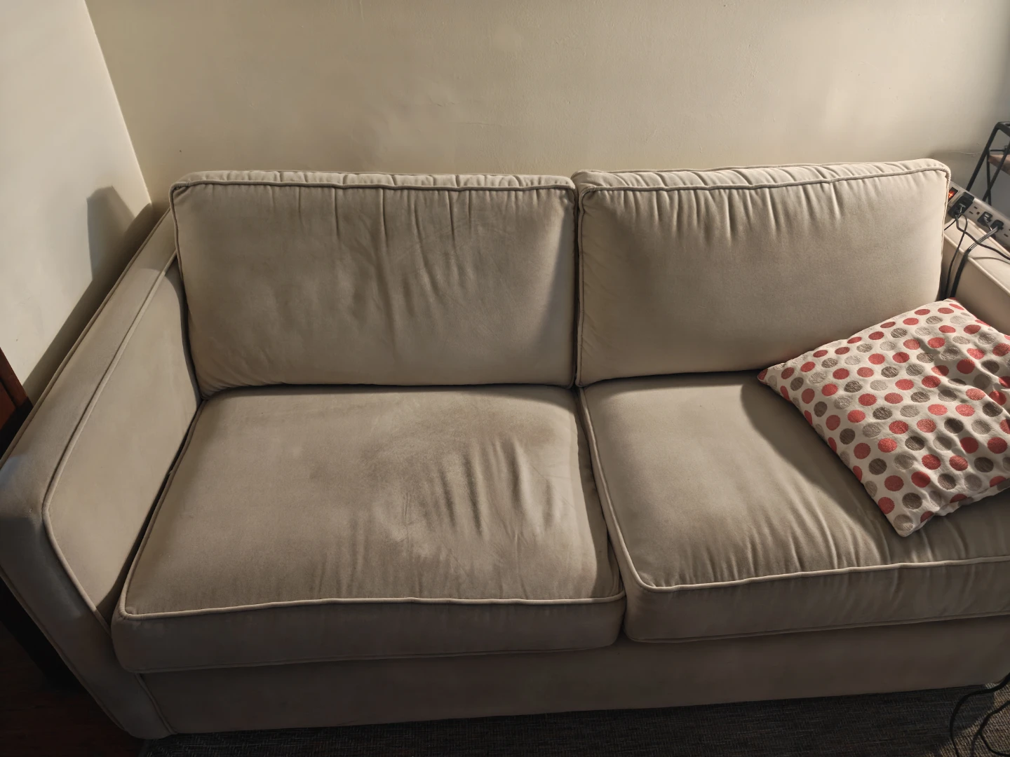 Beige 2 seater couch - photo 2