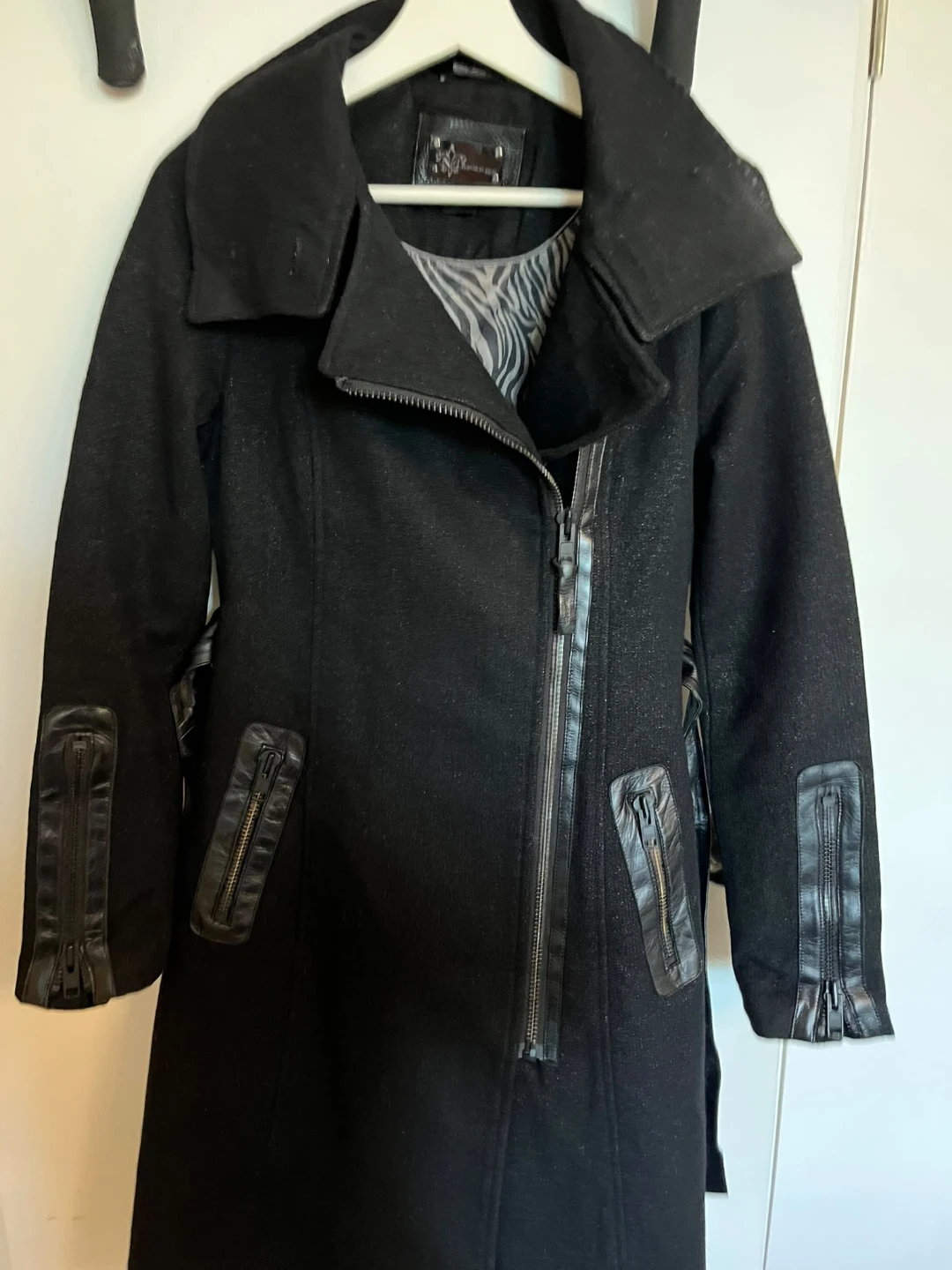 Black Wool-Blend Mackage Woman Coat