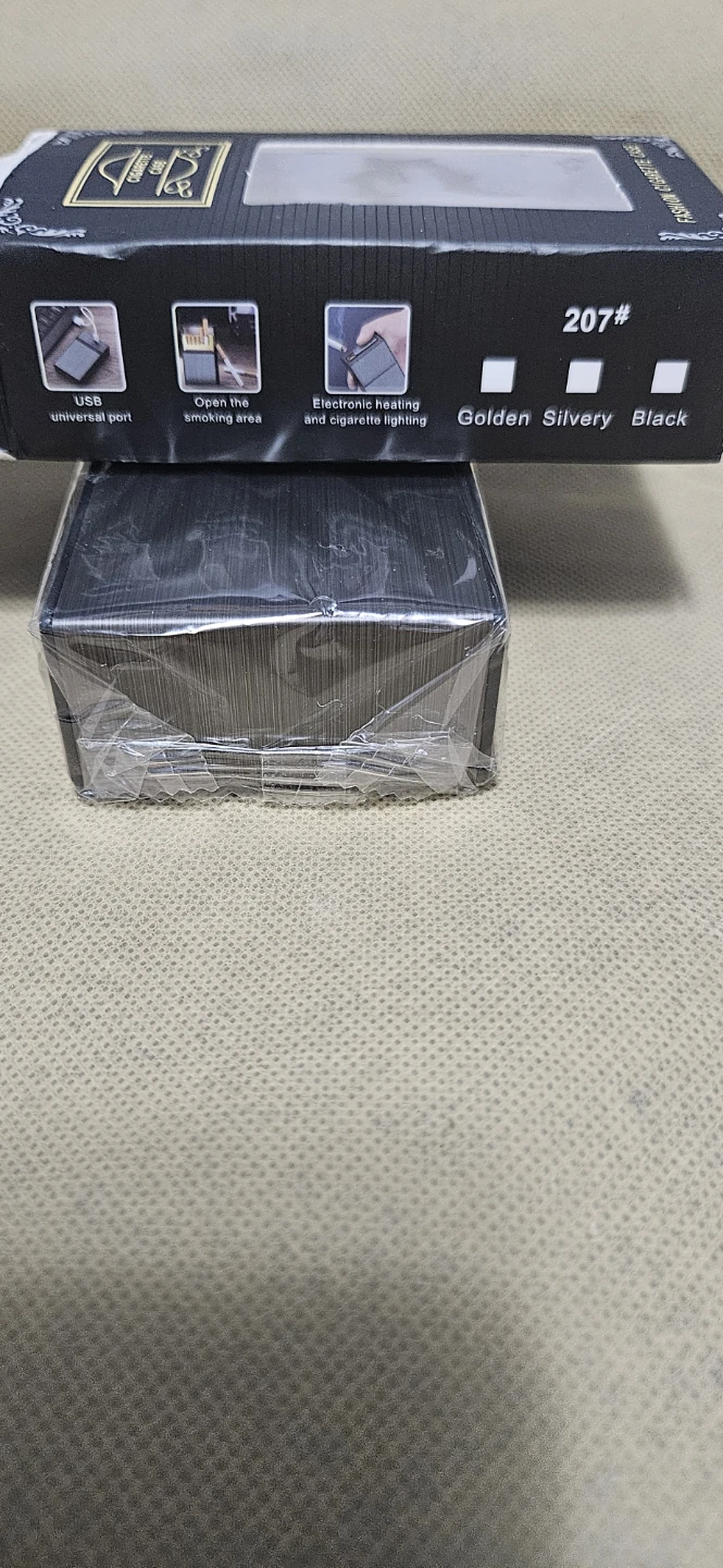 USB Rechargeable Cigarette Case with Built-In Electric Lighter - photo 5