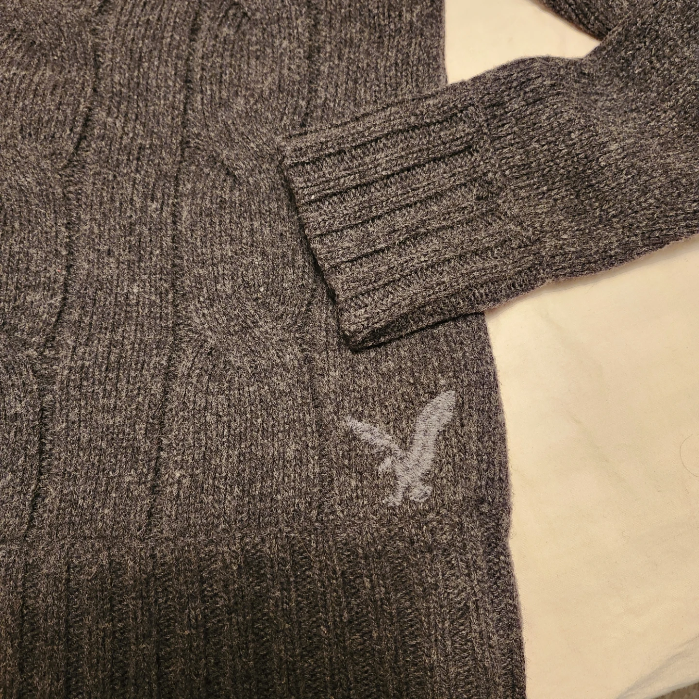 American Eagle Outfitters Grey Cable Knit Sweater - photo 5