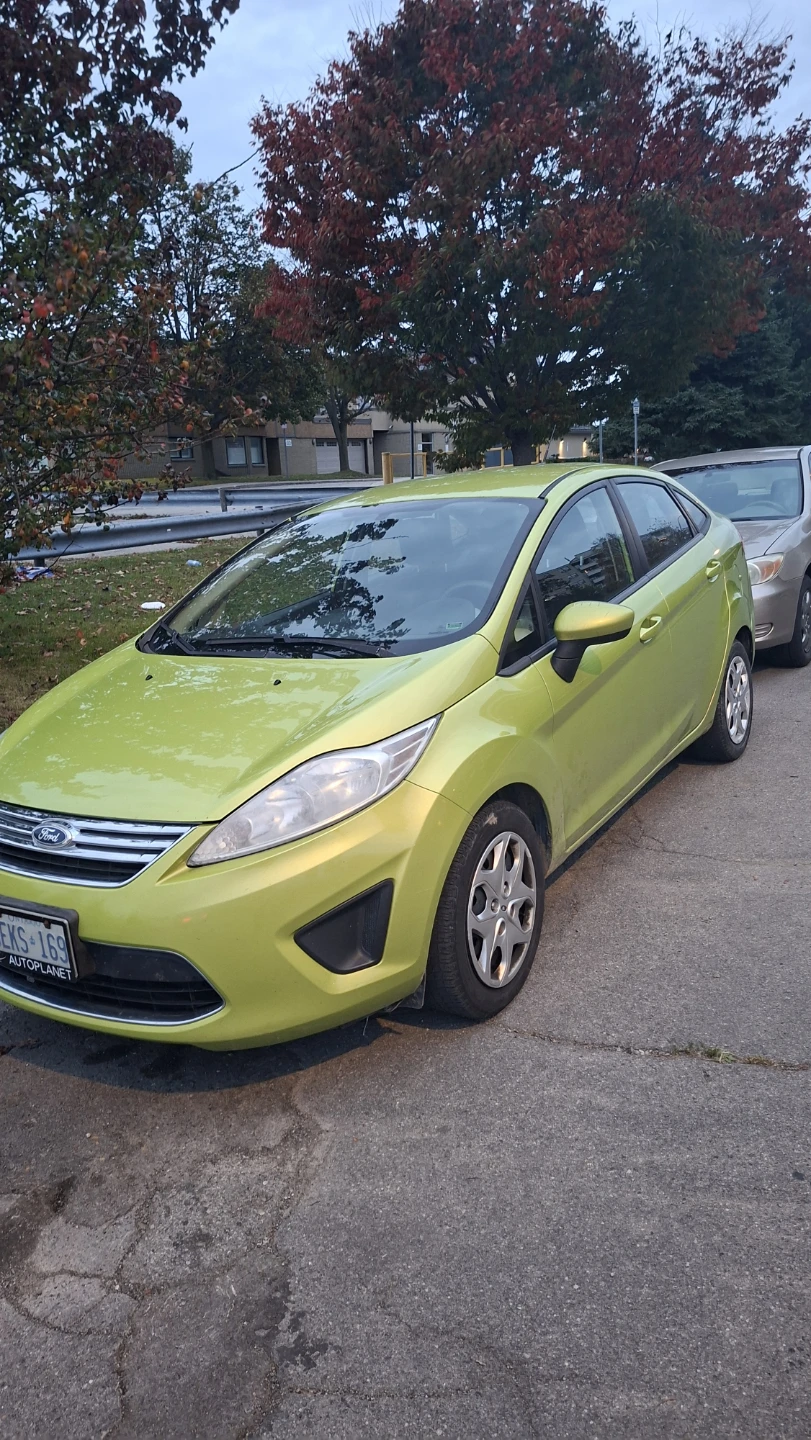 Lime Green Ford Fiesta Sedan