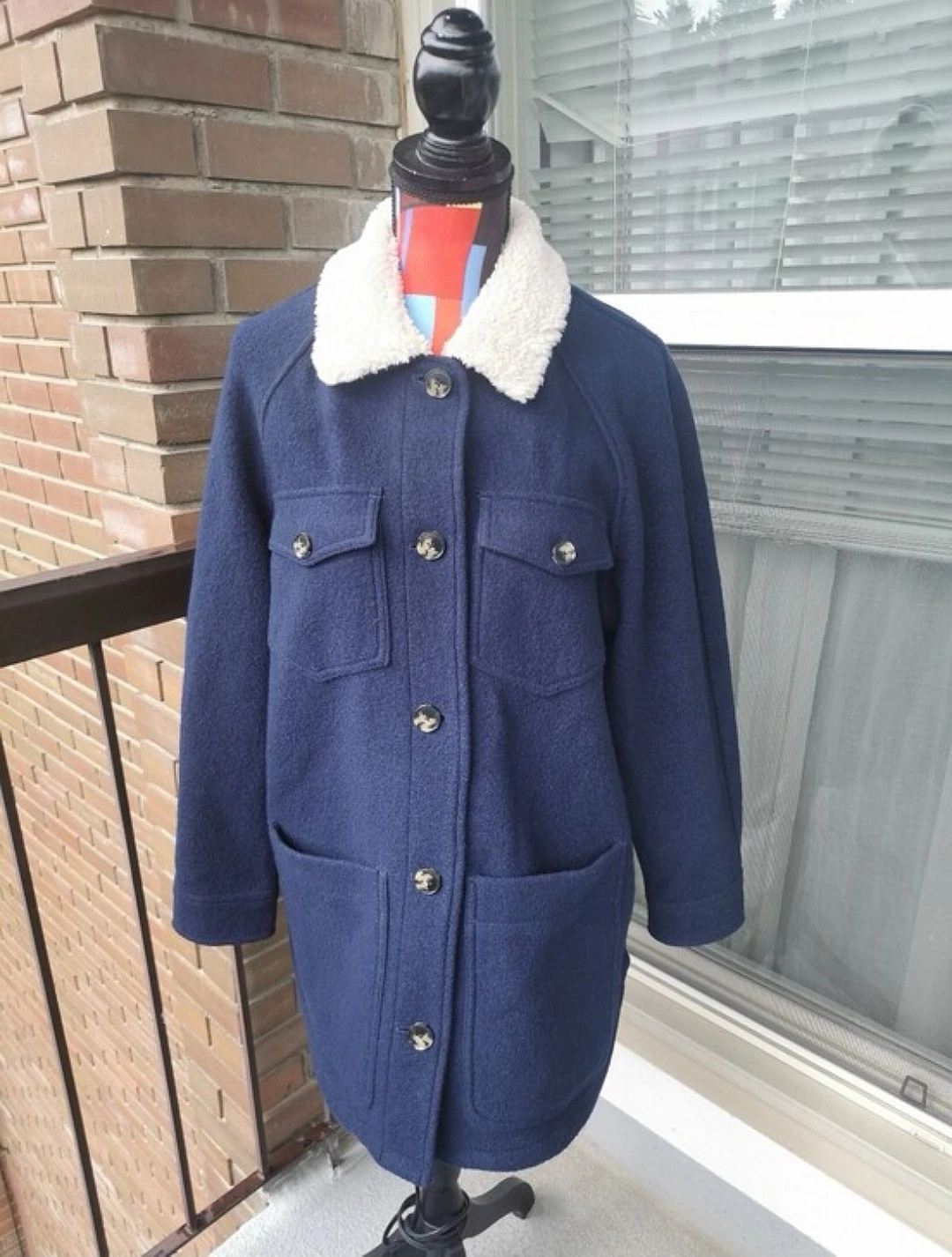 Wilfred Free Pacific Merino Wool Shirt Jacket - Navy M - photo 3