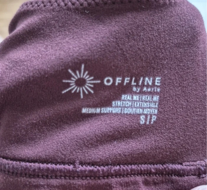 Offline by Aerie matching burgundy workout set - photo 4