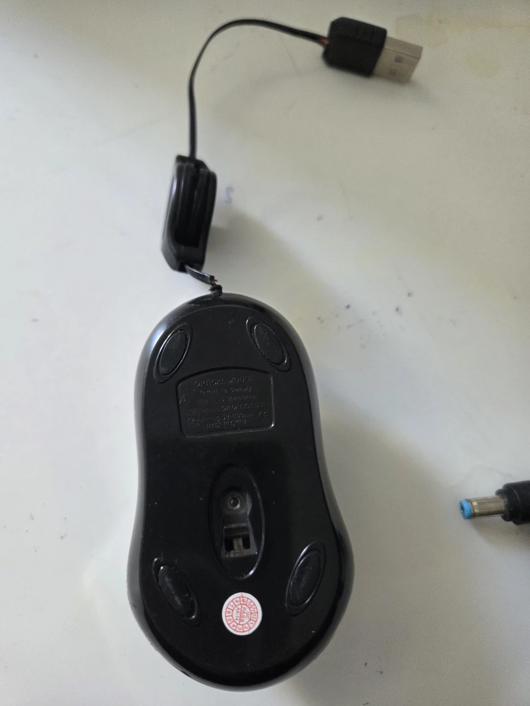 Black and Silver Retractable USB Optical Mouse - photo 5