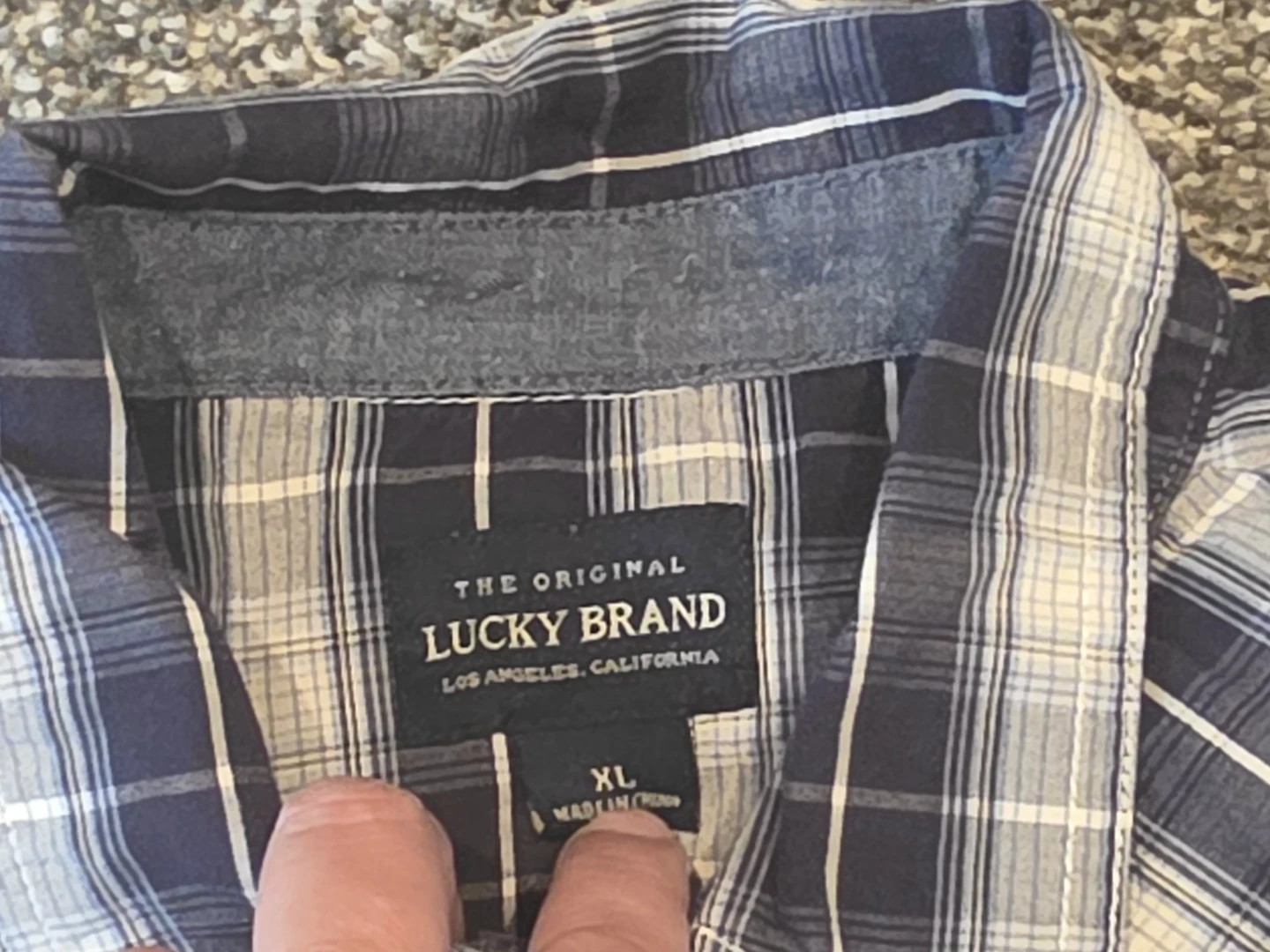 Boys Lucky Brand Plaid Button-Down Shirt XL! - photo 2