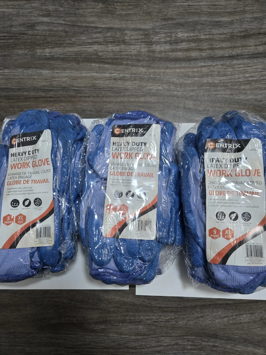 Centrix Heavy Duty Latex Work Gloves - 5 Pairs - photo 5