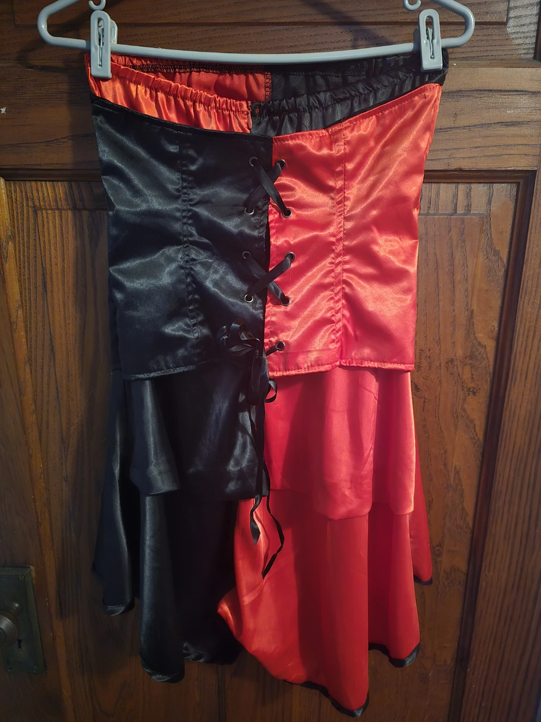 Harley Quinn Red and Black Satin Dress with Hooded Vest - photo 3
