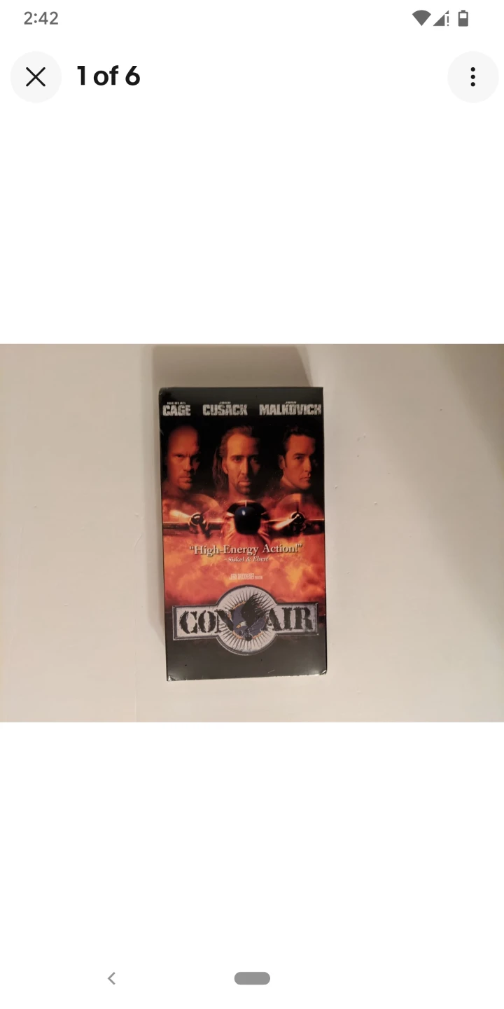 Con Air VHS Tape Factory Sealed Watermarks