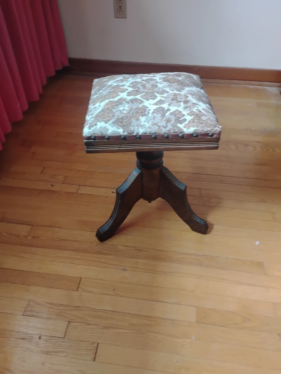 Vintage Wooden Piano Stool