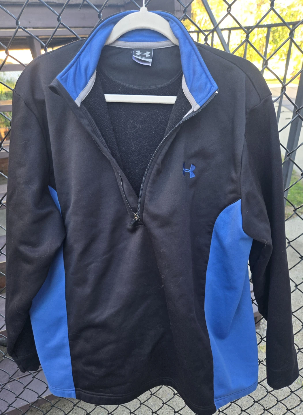 Under Armour LARGE Men's Fleece Quarter-Zip Training Pullover. - photo 2