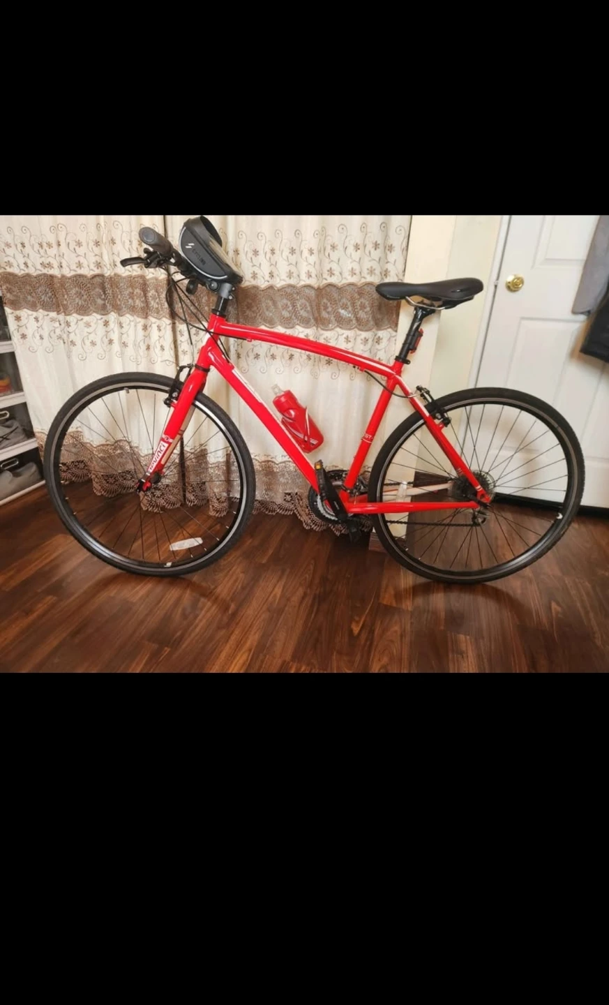 Devinci Hybrid Bicycle Red