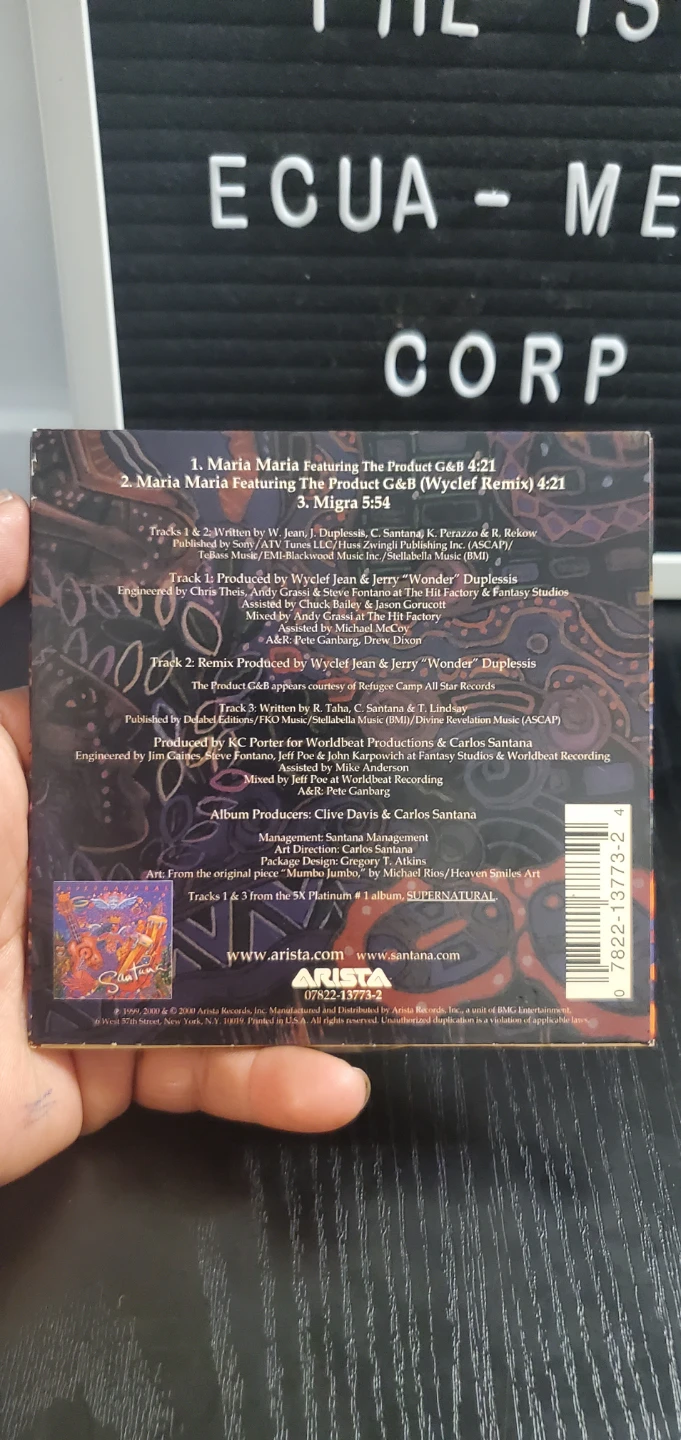 Santana Maria Maria CD Single - photo 4