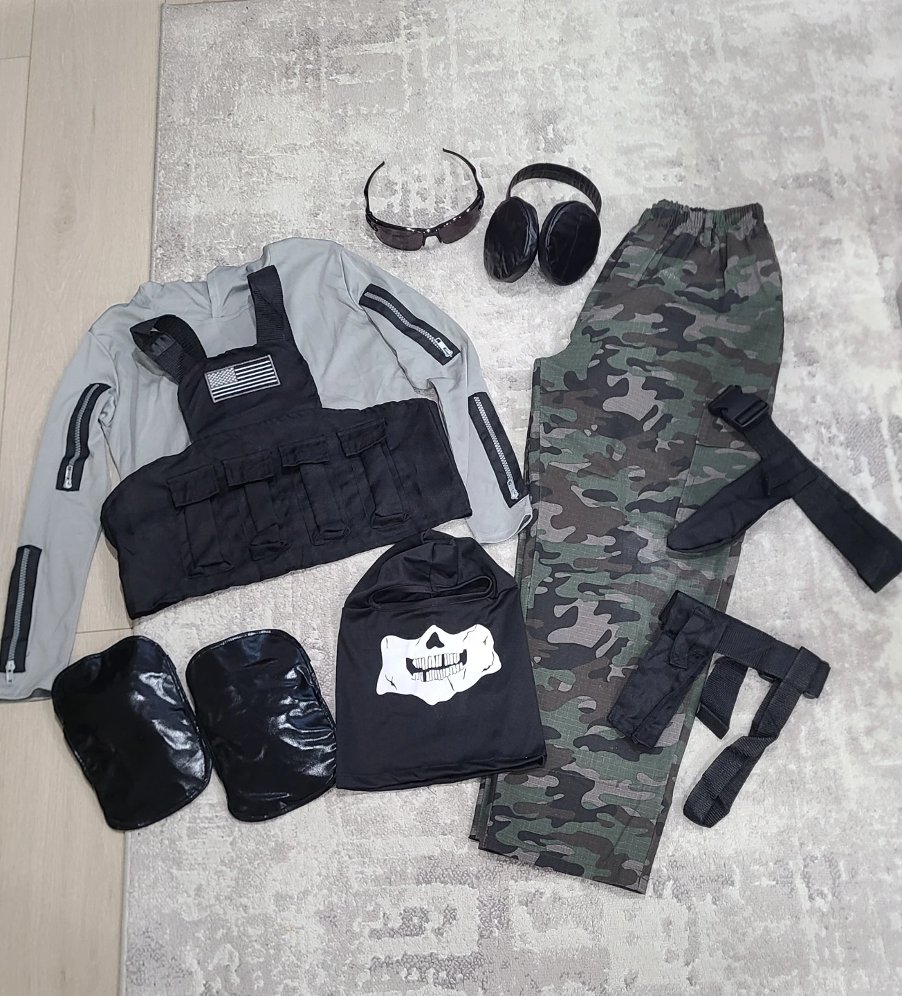 Skull Commando Costume Child Size Large 12-14 - photo 2